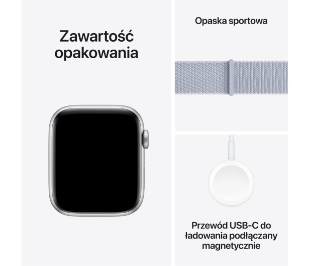 Apple Watch SE 2 44/Srebrne Aluminum/Błękitny Pasek LTE - 1278052 - zdjęcie 7